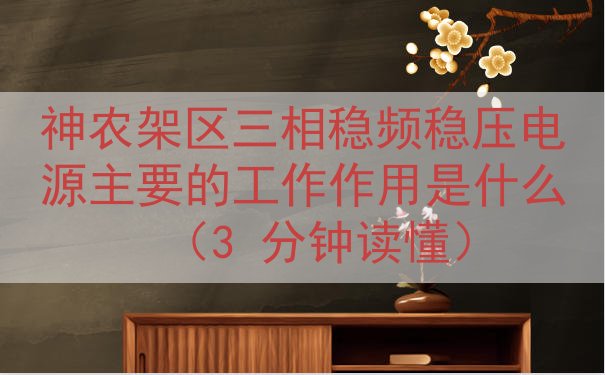神农架区三相稳频稳压电源的工作作用是什么（3 分钟读懂）